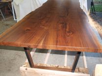 Live Edge Walnut Table And Bench 1 small