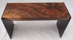 Walnut & Steel Bench 4 small