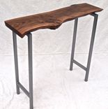 Live Edge Walnut & Steel Console Table 1 small