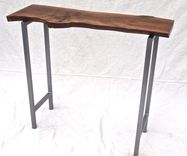 Live Edge Walnut & Steel Console Table 4 small