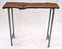 Live Edge Walnut & Steel Console Table 2 small