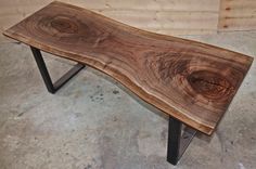 Live Wedge Walnut Bench 4 small