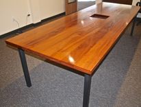 Sapelle Conference Table With Steel Base 1 small