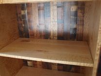 Reclaimed Maple Wood Bookcase With Drawers 4 small