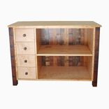Reclaimed Maple Wood Bookcase With Drawers 1 small