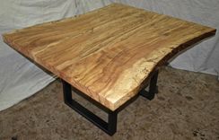 Live Edge Maple Table & Pedestal Base 2 small