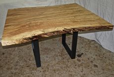 Live Edge Maple Table & Pedestal Base 3 small