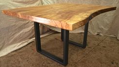Live Edge Maple Table & Pedestal Base 1 small