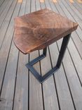 Live Edge Walnut & Steel End Table 4 small