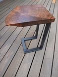 Live Edge Walnut & Steel End Table 5 small