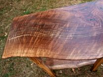 Live Edge Walnut Console Table & Maple Base 4 small