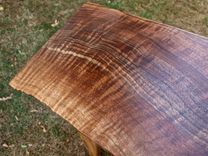 Live Edge Walnut Console Table & Maple Base 6 small