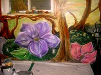 Fairy Tree House Bedroom Mural 3 small