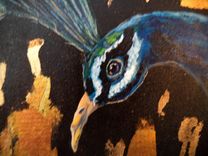 Regal Peacock Painting Original Canvas Art 2 small
