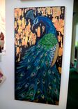 Regal Peacock Painting Original Canvas Art 1 small