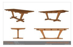 Salvaged Redwood Slab Dining Table 2 small