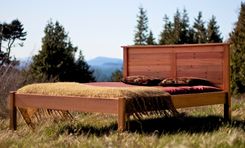 Bed Made With Salvaged Dark Red Merranti 1 small