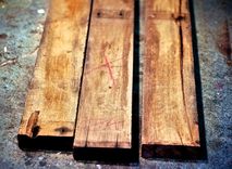 Bed Made With Salvaged Dark Red Merranti 3 small