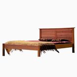 Bed Made With Salvaged Dark Red Merranti 2 small