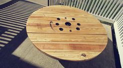 Reclaimed Spool Coffee Table 3 small