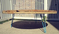 Reclaimed Spool Coffee Table 1 small