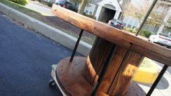 Reclaimed Full Spool Coffee Table 1 small