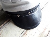 Grey Soft Leather Hat 4 small