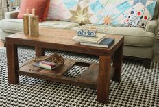 The Rustic Coffee Table Made From New Orleans Barge Board 2 small