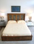 Queen Platform Bed Made From Reclaimed New Orleans Homes And Victorian Ceiling Tin 5 small