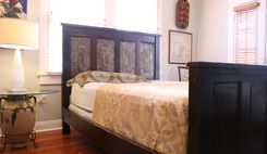 New Orleans Inspired Bed Made From Cypress Doors And Reclaimed Wood 1 small
