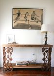 The Piety Table-Console Table Or Writing Desk Made From Reclaimed Wood And Wrought Iron 1 small