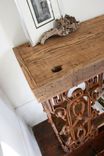 The Piety Table-Console Table Or Writing Desk Made From Reclaimed Wood And Wrought Iron 4 small