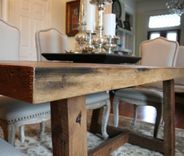 The Pecky Dining Table-Farmhouse Style Table Made Reclaimed New Orleans Homes 5 small