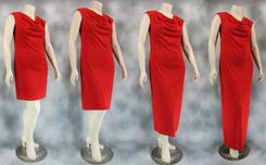 Custom Draped Neckline Dress 5 small