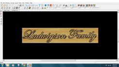 Cursive Name Sign, Black, 24in X 6in 2 small