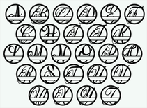 Metal Monogram Name Sign 3 small
