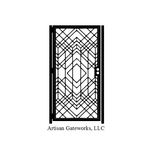 Mid-Century Modern Geometric Gate - Rohe Design - Modern Metal Gate - Steel Wall Art 3 small