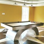 8ft Arched Pool Table With Led Lights ! 1 small