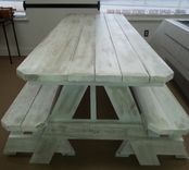 6ft Picnic Table With Distressed Finish ! 5 small