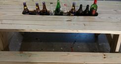 Picnic Table With Built In Wine Chiller ! 2 small