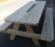 Picnic Table With Built In Wine Chiller ! 1 small