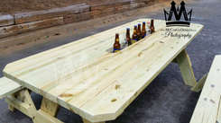 6ft Picnic Table With Built In Detached Seats 3 small