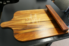 2 In 1 Acacia Wood Cutting Board & Cookbook Stand Perfect For Cooks, And Chefs ! 5 small