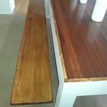 Formal Coffee Tables - Dinning Table Made Out Of Restored Church Prew ! 2 small