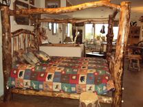Gnarly Aspen Log Canopy Bed 3 small