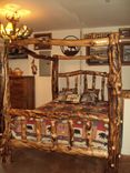 Gnarly Aspen Log Canopy Bed 4 small