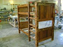 Twin On Twin Reclaimed Barnwood Bunk Bed 2 small
