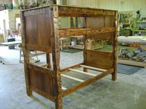 Twin On Twin Reclaimed Barnwood Bunk Bed 3 small