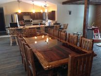 Custom Built Reclaimed Barn Wood Dinning Room Table And Chairs 4 small