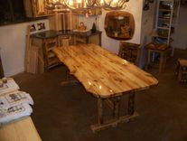 Rustic Aspen Log Custom Built Dinning Room Table Sets 4 small